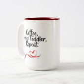 Kaffee, Verfolgungs-Kleinkind, Wiederholung Zweifarbige Tasse (Vorderseite Links)