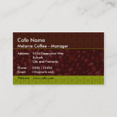 Kaffee vergütet Karte (Rückseite)