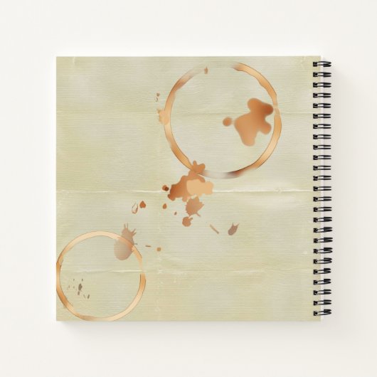 Kaffee verklebte Kraft Papier Maskuline Notizblock (Rückseite)