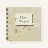 Kaffee verklebte Kraft Papier Maskuline Notizblock (Vorderseite)