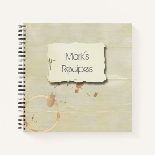 Kaffee verklebte Kraft Papier Maskuline Notizblock (Vorderseite)