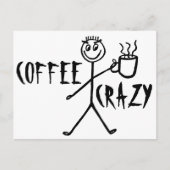 Kaffee-verrückte Postkarten (Vorderseite)