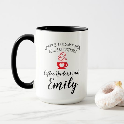 Kaffee versteht Emily Tasse (Mit Donut)