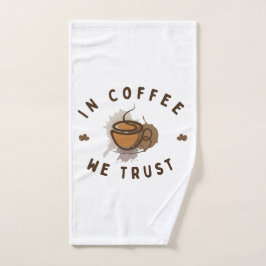 Kaffee vertrauen wir lustig handtuch