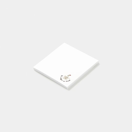 Kaffee vertrauen wir post-it klebezettel (angewinkelt)