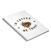 Kaffee vertrauen wir witzig notizblock (Rechte Seite)