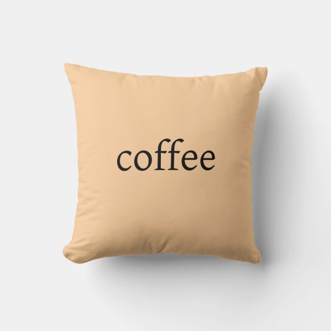 Kaffee Vibes Cream Throw Kissen (Vorderseite)