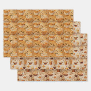 Kaffee Vintag Rustikales Set Nr. 1 Geschenkpapier Set