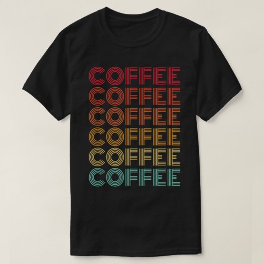 Kaffee-Vintage Briefe T-Shirt (Design vorne)