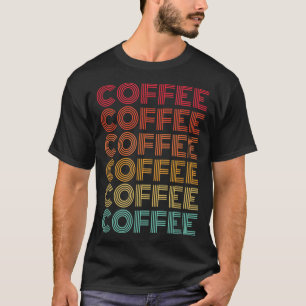 Kaffee-Vintage Briefe T-Shirt