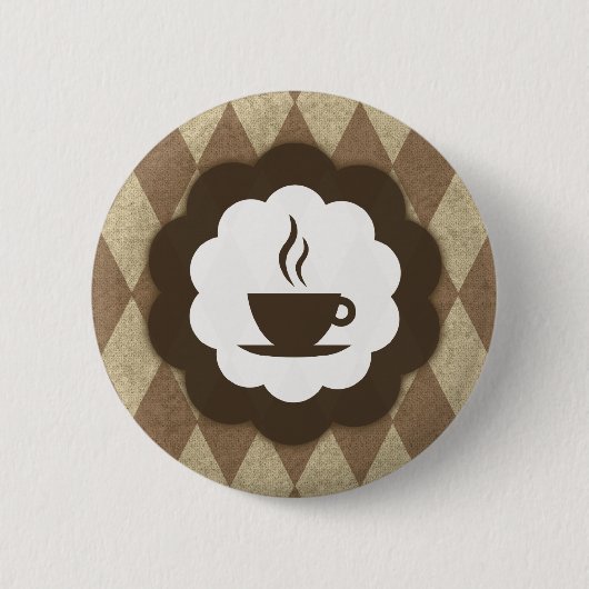 Kaffee Vintage Button (Vorderseite)