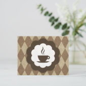 Kaffee Vintage Postkarte (Stehend Vorderseite)