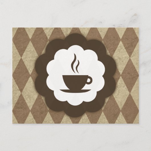 Kaffee Vintage Postkarte (Vorderseite)