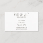 Kaffee Visitenkarte (Rückseite)