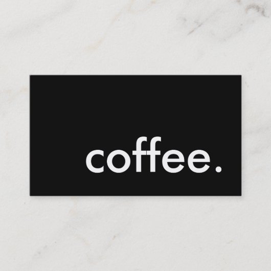 Kaffee. Visitenkarte (Vorderseite)