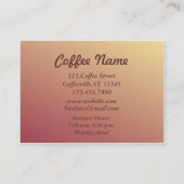 Kaffee Visitenkarte (Rückseite)