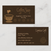 Kaffee-Visitenkarte Visitenkarte (Vorne/Hinten)