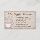 Kaffee-Visitenkarte Visitenkarte (Rückseite)