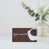 Kaffee-Visitenkarte Visitenkarte (Stehend Vorderseite)