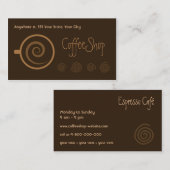 Kaffee-Visitenkarte Visitenkarte (Vorne/Hinten)
