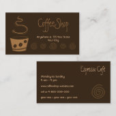 Kaffee-Visitenkarte Visitenkarte (Vorne/Hinten)