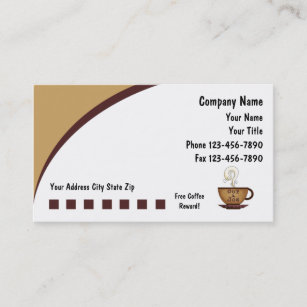 Kaffee-Visitenkarten Visitenkarte