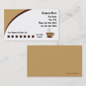 Kaffee-Visitenkarten Visitenkarte (Vorne/Hinten)