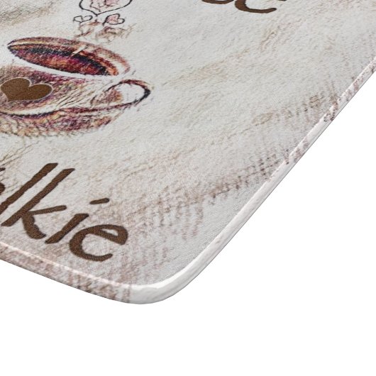 Kaffee vor dem Schneidebrett (Ecke)