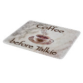 Kaffee vor dem Schneidebrett (Ecke)