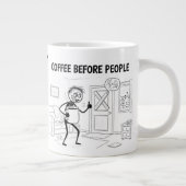 Kaffee vor den Menschen Tasse - Funny Coffee Cup (Rechts)