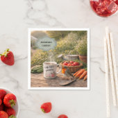 Kaffee vor der Gartenarbeit robin Garten persönlic Serviette (Beispiel)