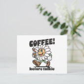 Kaffee vor Gespräch Feiertagspostkarte (Stehend Vorderseite)