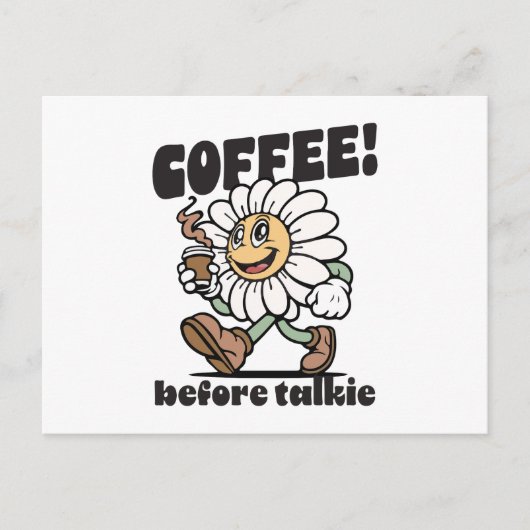Kaffee vor Gespräch Feiertagspostkarte (Vorderseite)