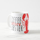 Kaffee vor Hummer-Tasse Kaffeetasse (Vorderseite Links)