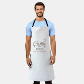 Kaffee-vor-Mutti-Modus-Typografie Schürze (Getragen)