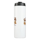 Kaffee vor Talkie Funny Retro Text Style Thermosbecher (Vorderseite)