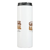 Kaffee vor Talkie Funny Retro Text Style Thermosbecher (Rückseite)