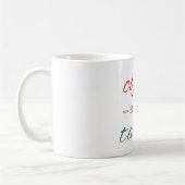 Kaffee vor Talkie Funny Typografy Modern Kaffeetasse (Links)