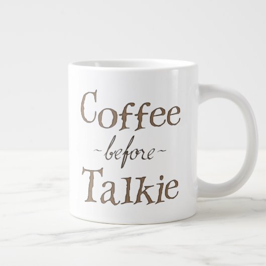 Kaffee vor Talkie Jumbo-Tasse (Rechts)