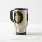 Kaffee vor Talkie, Kaffee-Shirt, Kaffeeprodukt Reisebecher (Vorderseite Links)