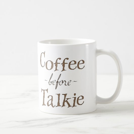 Kaffee vor Talkie Kaffeetasse (Rechts)