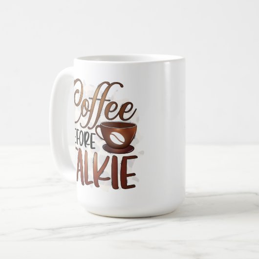 Kaffee vor Talkie Kaffeetasse (Vorderseite Links)