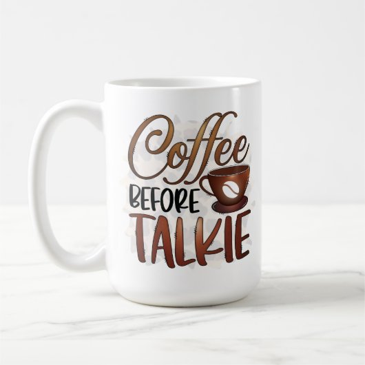 Kaffee vor Talkie Kaffeetasse (Links)
