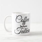 Kaffee vor Talkie Kaffeetasse (Links)