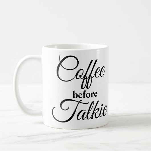 Kaffee vor Talkie Kaffeetasse (Links)