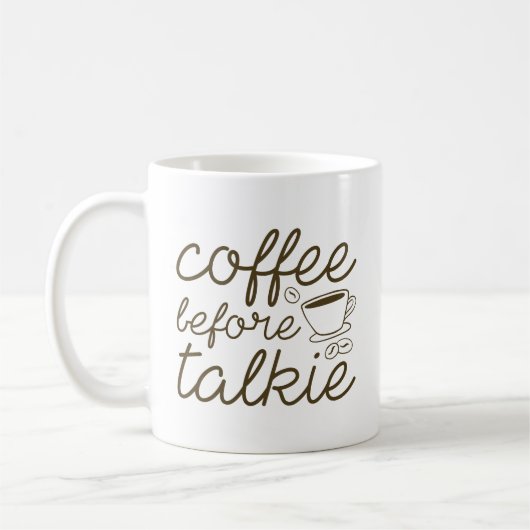 Kaffee vor Talkie Kaffeetasse (Links)