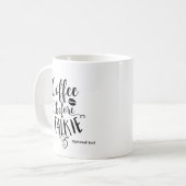KAFFEE VOR TALKIE Personalisierte Custom Kaffeetasse (Vorderseite Links)