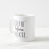 Kaffee vor Talkie-Tasse Kaffeetasse (Vorderseite Links)