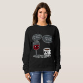 Kaffee VS Wine Sie Liebe mir Angepasster Schott Sweatshirt (Vorne ganz)