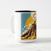 Kaffee-Vulkan-Tasse Zweifarbige Tasse (Vorderseite Links)